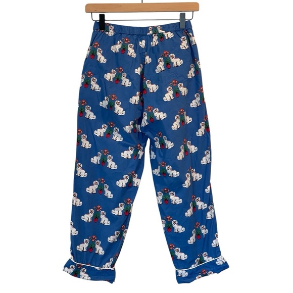 Printfresh Blue Long Pajama Set Dog Pattern, Anthropologie, Organic Cotton, XXS - Picture 5 of 16